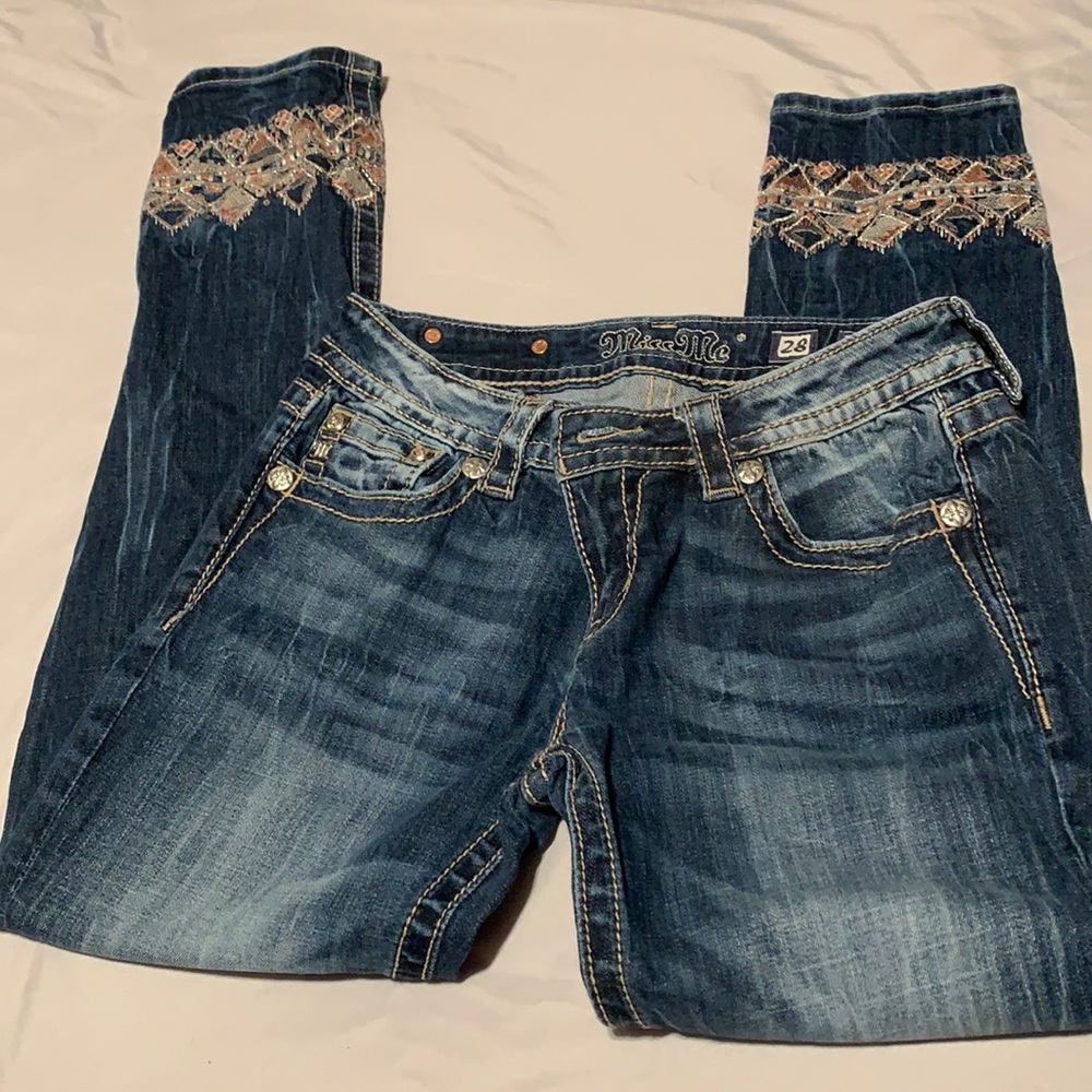 Miss me cuffed skinny jeans size 28